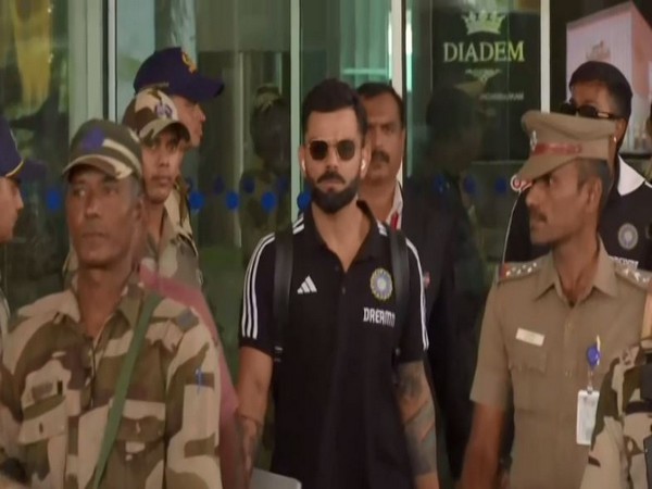 Virat Kohli at Chennai Airport (Image: ANI) 