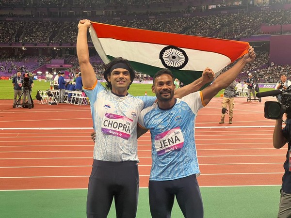 Neeraj Chopra and Kishore Kumar Jena (Photo:  Athletics Federation of India/ Twitter)