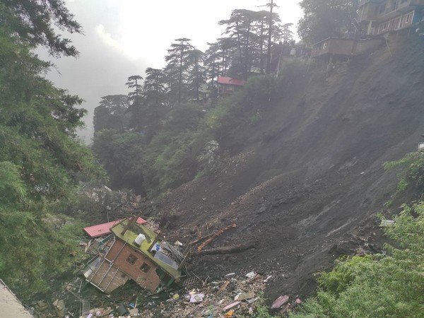 A photo of landslide incident in Himachal Pradesh in August. (Photo/ANI)