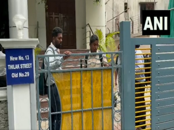 I-T department conducts searches at  S Jagathrakshakan's residence in Chennai (Photo/ANI