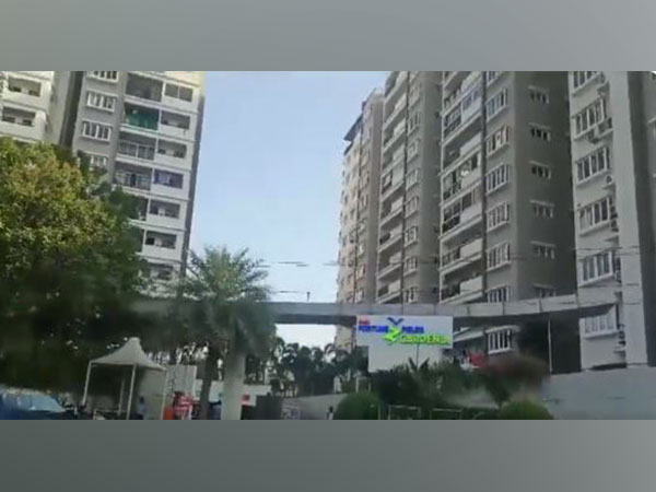 Visuals from I-T department searches in Hyderabad City (Photo/ANI)