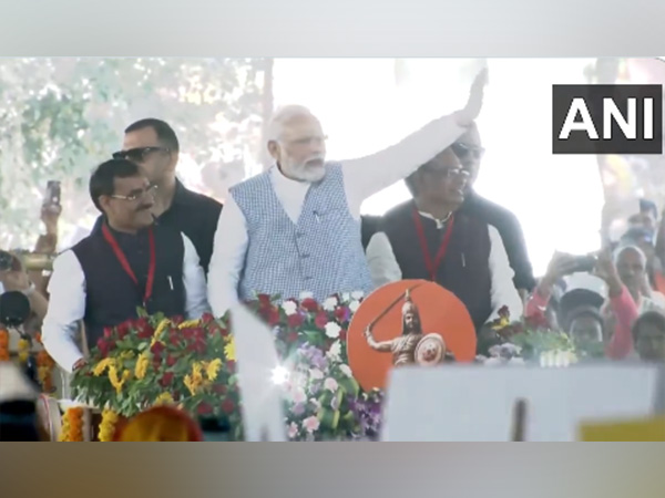 Prime Minister Narendra Modi in Jabalpur in Madhya Pradesh