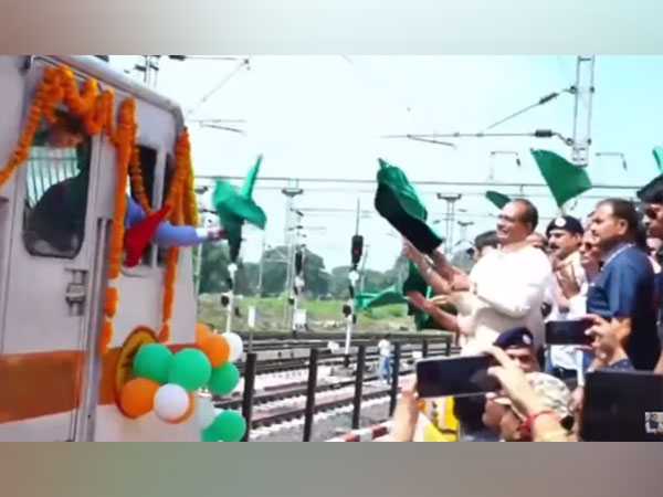 CM Chouhan flagging off the train (Photo/X) 