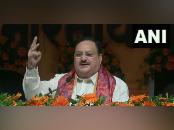BJP Chief JP Nadda addressing a gathering in Patna (Photo/ANI)