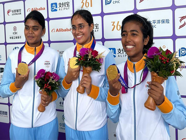 Indian archery compound women's team. (Picture: Anurag Thakur Twitter)