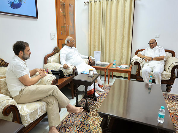 Congress President Mallikarjun Kharge meets Sharad Pawar (Photo/X@kharge)