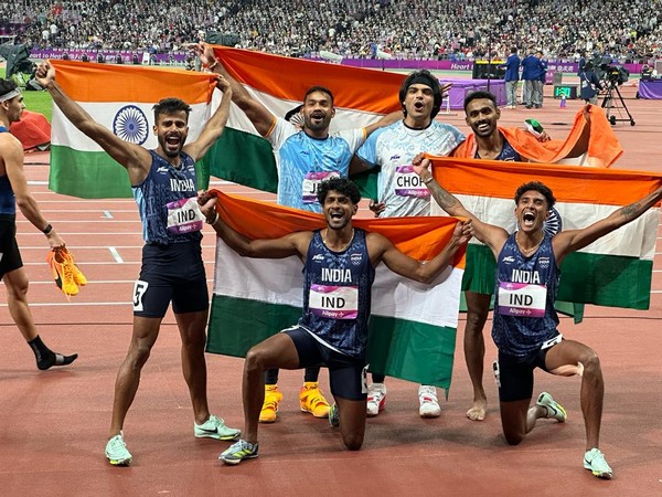 Indian athletes celbrating victory (Photo: Athletics Federation of India/Twitter)