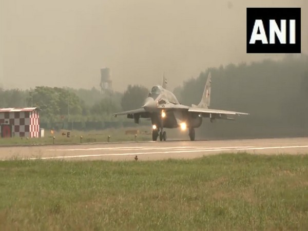Indian Air Force’s MiG-29 fighter jets from 28 squadrons return from the 'Exercise Bright Star' in Egypt (Photo/ANI)