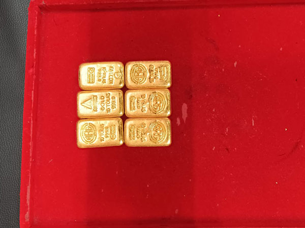 Recovered Gold biscuits (Photo/ANI)