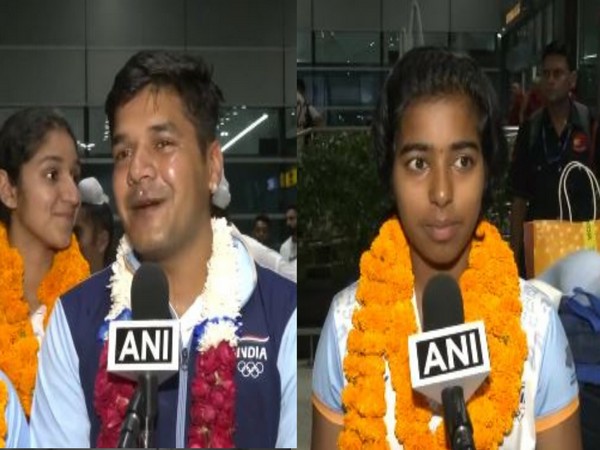 Abhishek Verma and Aditi Gopichand (Photo/ANI)