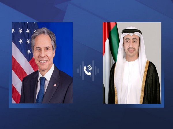 Minister of Foreign Affairs UAE Sheikh Abdullah bin Zayed Al Nahyan, and US Secretary of State Antony J Blinken (Photo/WAM)