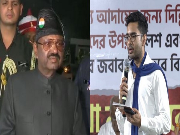 Governor, CV Anand Bose and TMC leader Abhishek Banerjee (Photo/ANI)