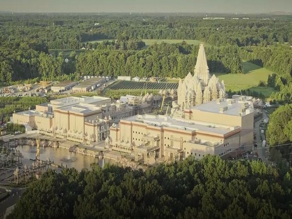 Akshardham in New Jersey, Robbinsville (Photo/ANI)