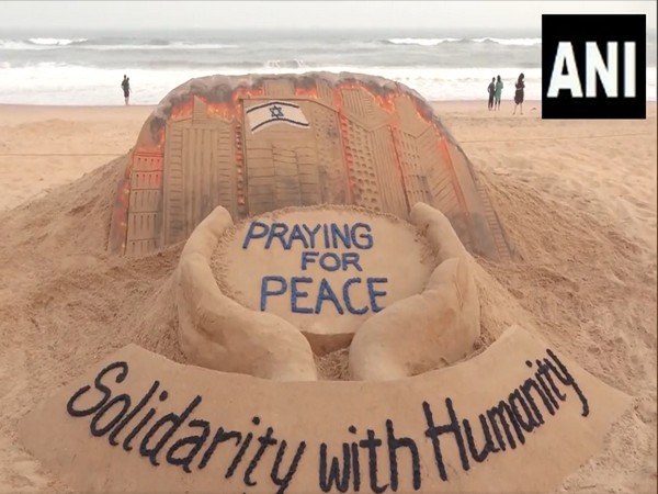 Sudarshan Pattnaik sand art (ANI/Photos)