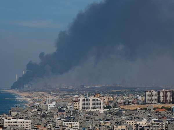 Smoke billows in sky after rockets launched towards Israel (Image Credit: Reuters)