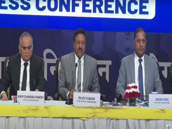 Chief Election Commissioner Rajiv Kumar along with other Election Commissioners (Photo/ANI)