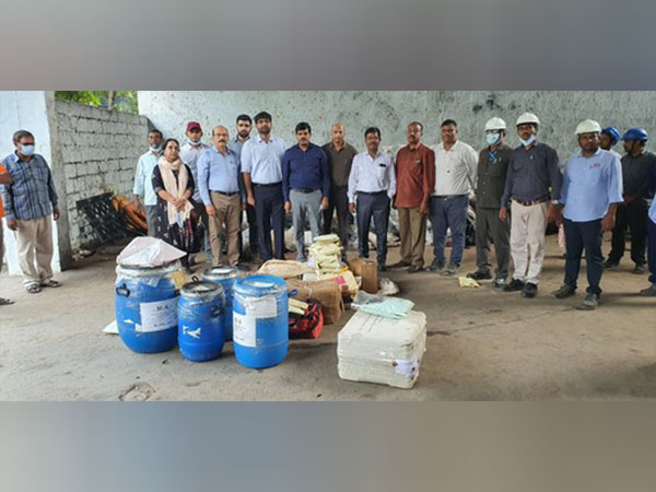 Narcotic Drugs and Psychotropic Substances seized by the Hyderabad Customs and Directorate of Revenue Intelligence. (Photo/ANI)