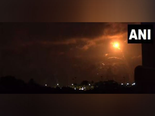 Rockets being fired into Israel.
