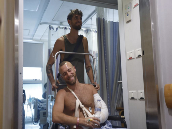Sahar Ben Sela, a survivor of Hamas's terror attack on a beach party, recovering at Tel Aviv's Ichilov Hospital (Photo/TPS)