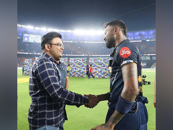 Jay Shah with Hardik Pandya (Image: Twitter/ Jay Shah) 