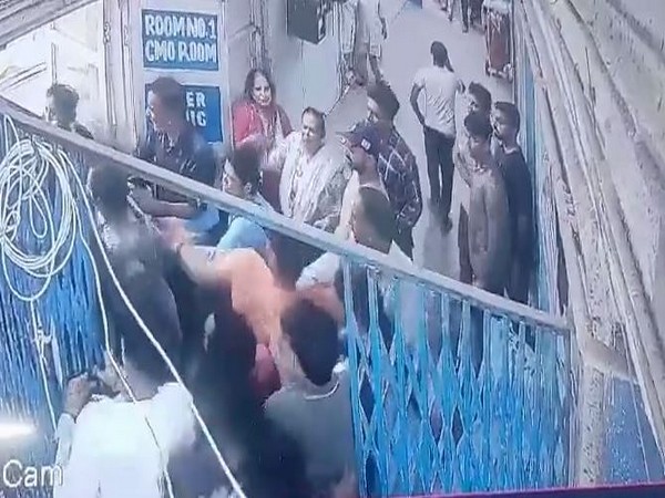 A grab from the CCTV footage of the hospital (Image/ANI)