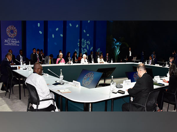 Union Finance Minister Nirmala Sitharaman hold a roundtable discussion with with US Treasury Secretary Janet Yellen in Morocco. (Photo Credit: Ministry of Finance)