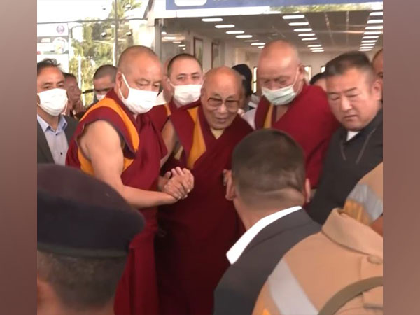 Tibetan Spiritual leader Dalai Lama arrives at Kangra Airport (Photo/ANI)