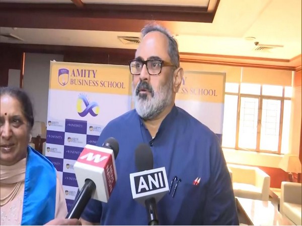 Union Minister of State for Electronics and IT Rajeev Chandrasekhar (Photo/ANI)