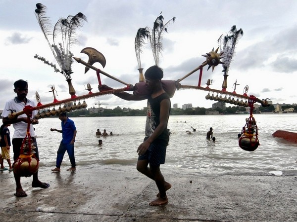 A Kanwariya carrying water collected from Ganga river during the month of Sawan (File Photo/ANI)
