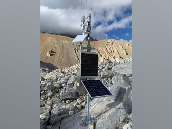 Installed Automated Weather Station at South Lhonak (Photo Credit: NDMA)
