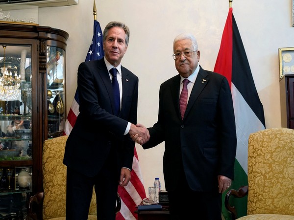 US Secretary of State Antony Blinken meets Palestinian Authority head Mahmoud Abbas (Photo/Reuters)