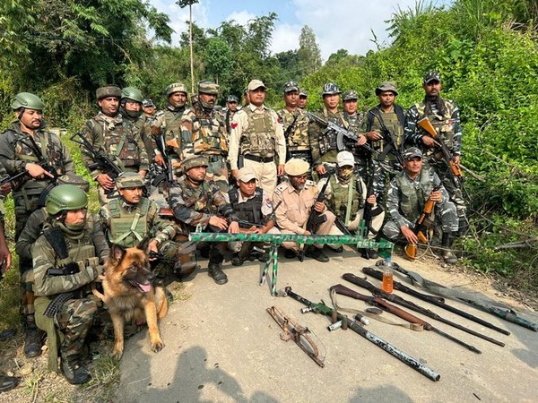 Arms, ammunition recovered from Manipur’s Kangpokpi district (Photo/Manipur Police)