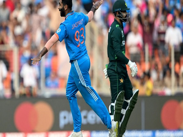 Jasprit Bumrah after dismissing Pakistan batter (Photo-ICC)