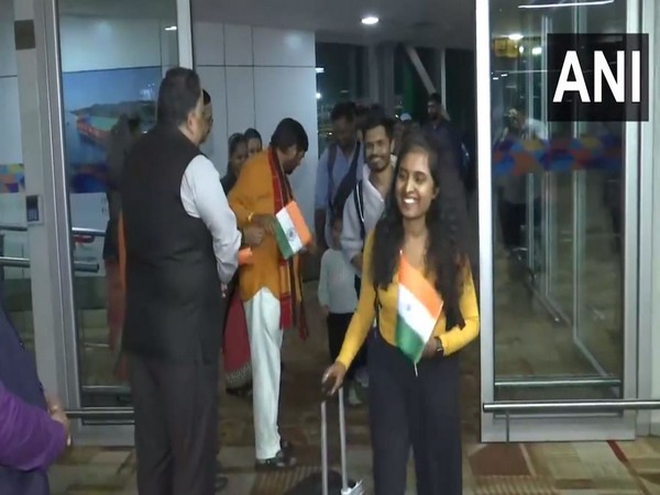 Indian nationals evacuated from Israel arrive at Delhi airport. (Photo: ANI)