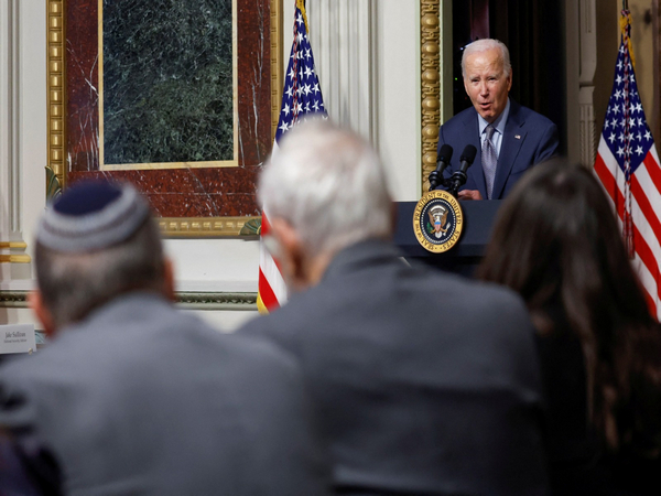 US President Biden participates in a roundtable with Jewish community leaders at the White House. (Photo Credit: Reuters)