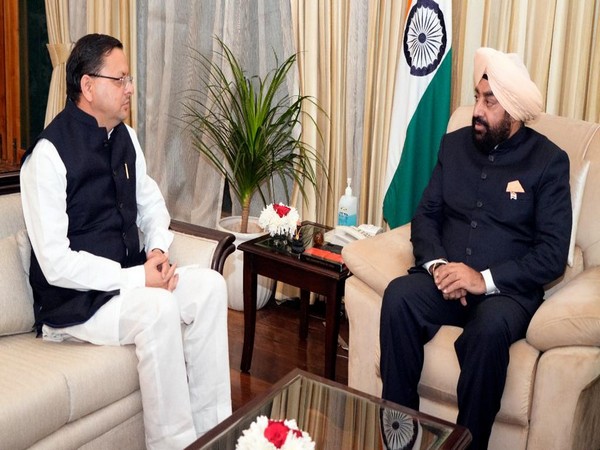 Chief Minister Dhami calls on Governor Gurmit Singh (Image/ANI)