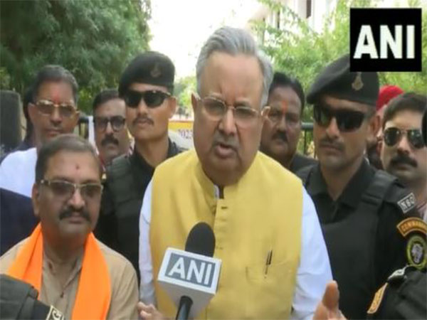 Former Chhattisgarh Chief Minister Raman Singh after filing nomination papers (Photo/ANI)