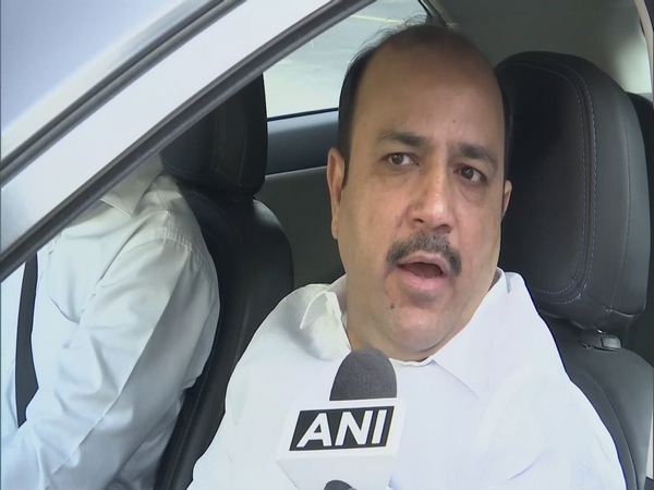 BSP MP Danish Ali arrives at Palestine embassy (Photo/ANI)