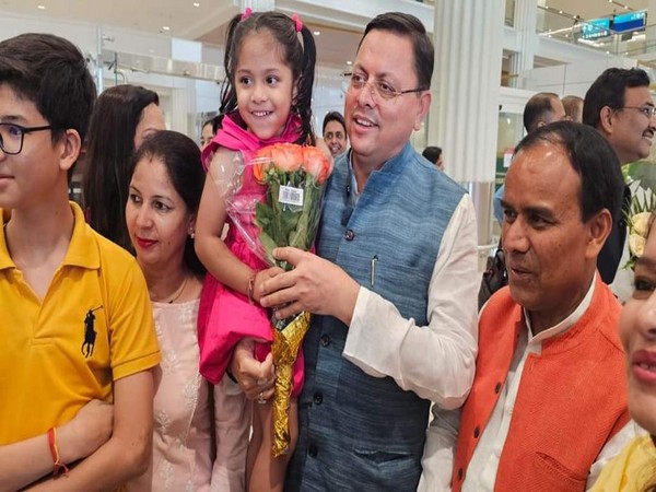 Uttarakhand Chief Minister Pushkar Singh Dhami at Dubai (Photo/ANI)
