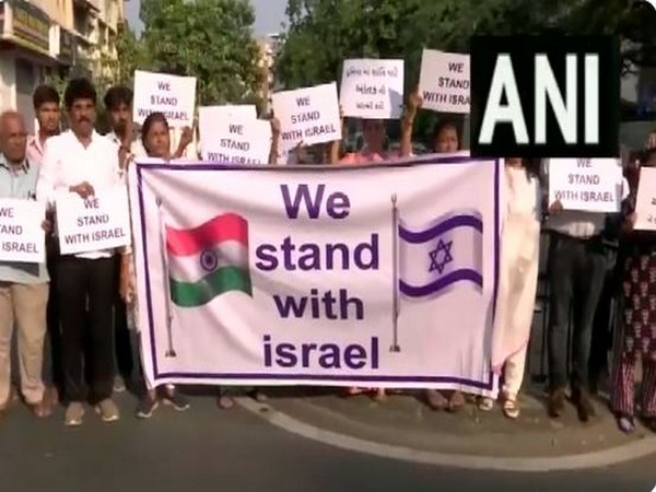 March in Ahmedabad in support of Israel (Photo/ANI)