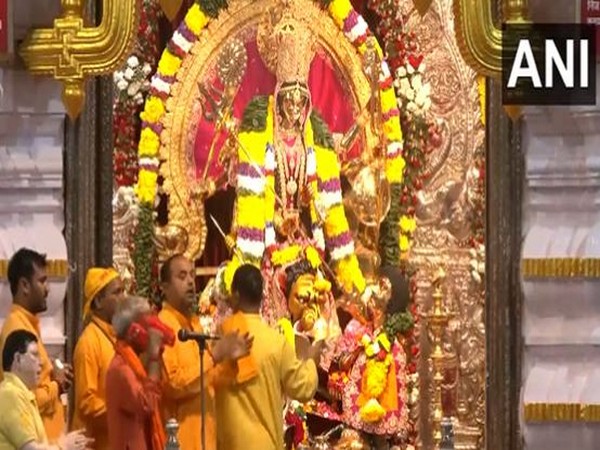 Morning aarti on third day of Navratri (Photo/ANI)