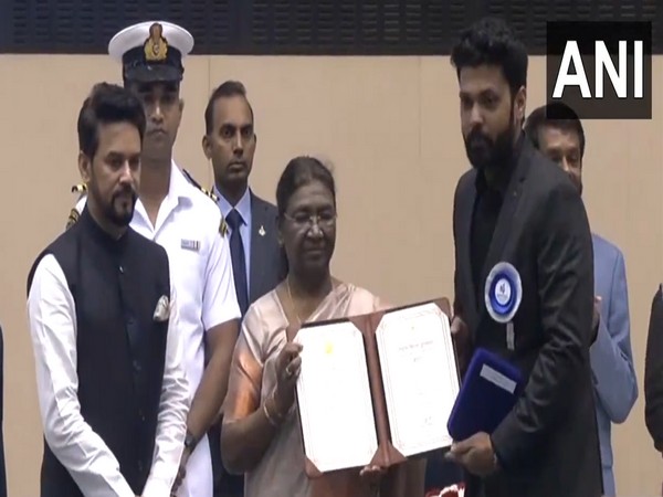 Union Minister Anurag Thakur, President Murmu, Rakshit Shetty (ANI Photo)