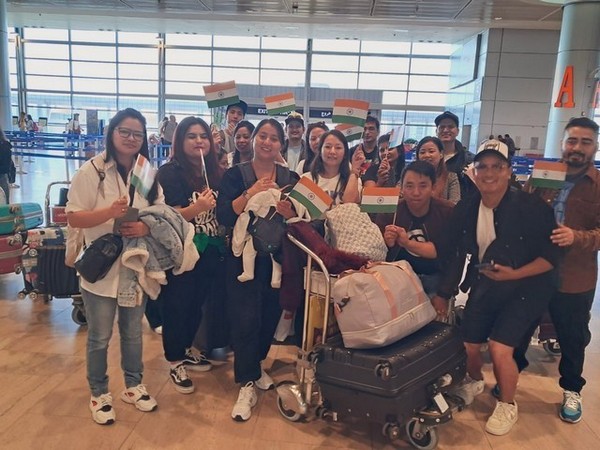 Passengers pose for a photograph before they board a flight to New Delhi from Tel Aviv (Photo Credit: X/@DrSJaishankar)