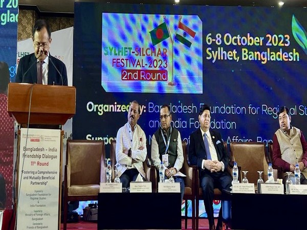 MoS MEA Rajkumar Ranjan Singh addressing the 11th India-Bangladesh Friendship Dialogue (Photo Credit: X/@ihcdhaka)