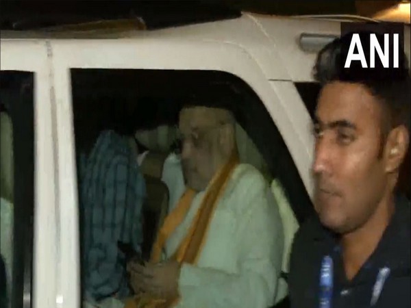 Union Home Minister Amit Shah leaves after BJP core group meeting. (Photo/ANI)