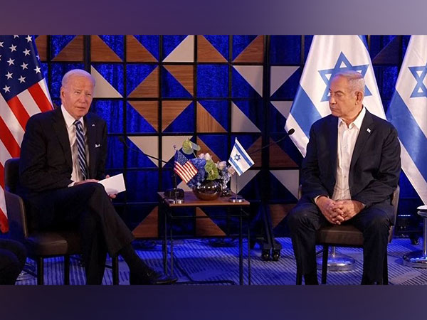 Joe Biden with Israeli Prime Minister Benjamin Netanyahu (Photo/ANI)