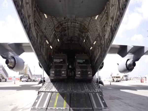 Cargo ship from the US arriving in Israel (Photo: X@Israel_MOD)
