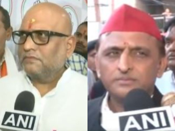 Uttar Pradesh Congress State President Ajay Rai and SP Chief Akhilesh Yadav (Photo/ANI)
