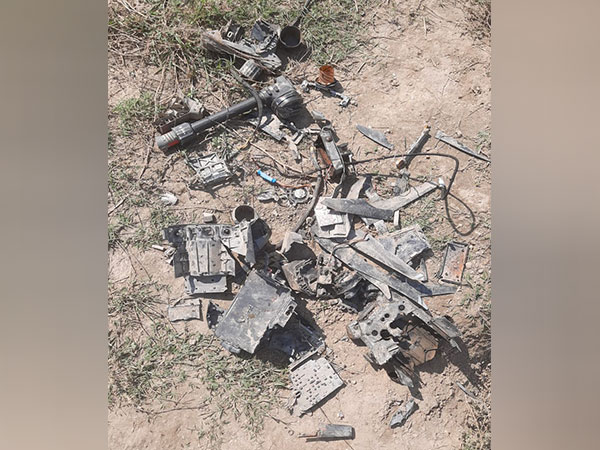 Visual of broken drone in Punjab (Photo/ANI)