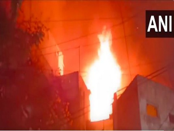 Fire at boys' hostel in Hyderabad. (Photo/ANI)